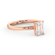 Rose gold - Central diamond 1.0 ct - view 3