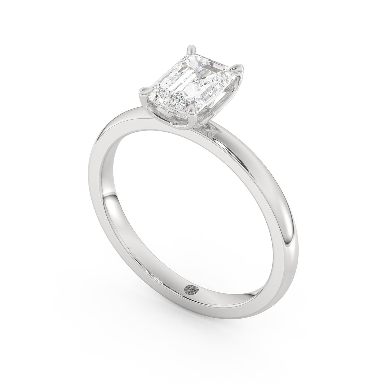 White gold - Central diamond 1.0 ct - view 1
