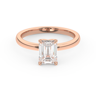 Rose gold - Central diamond 1.5 ct - view 2