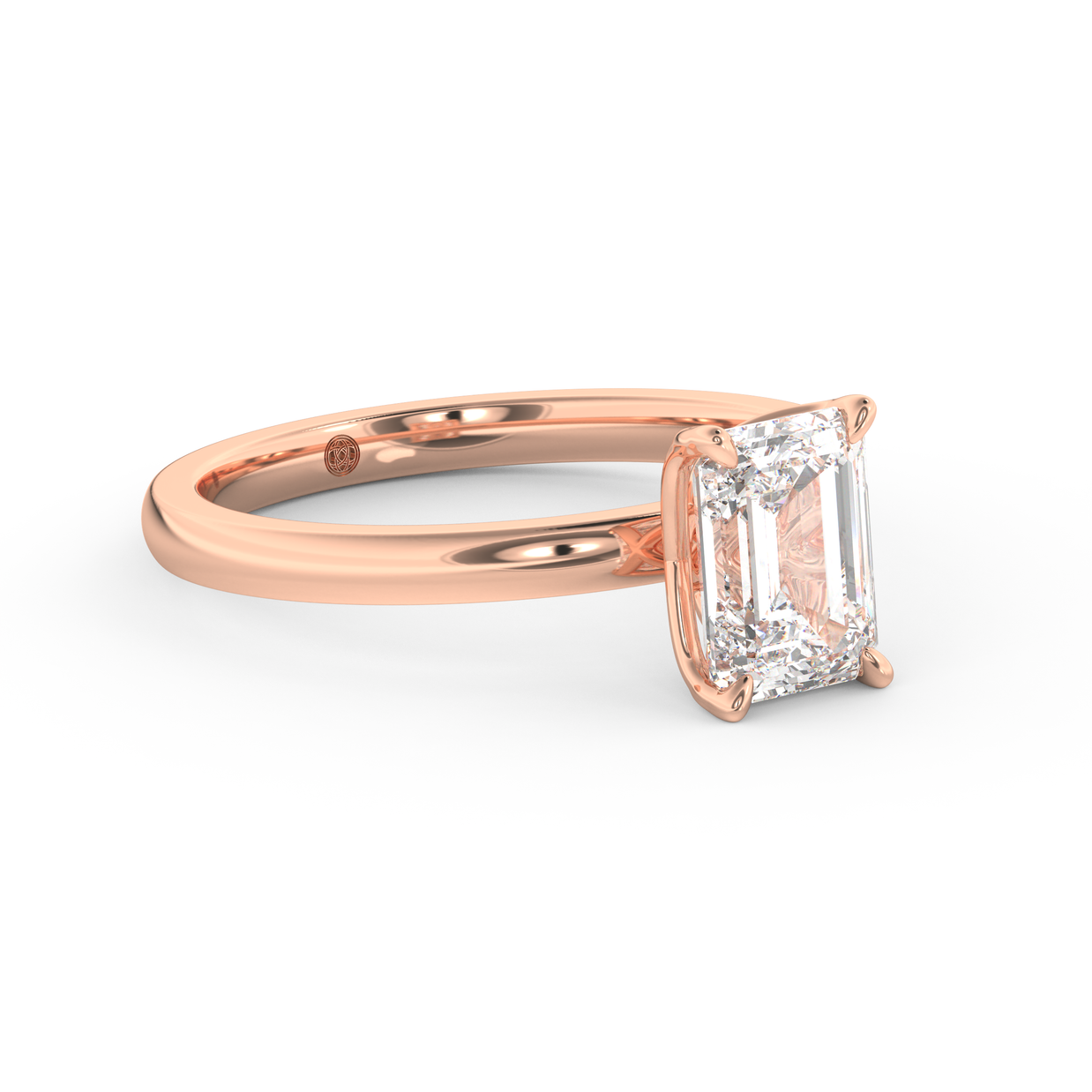 Rose gold - Central diamond 1.5 ct - view 3