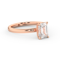 Rose gold - Central diamond 1.5 ct - view 3