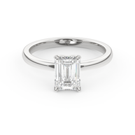 White gold - Central diamond 1.5 ct - view 2