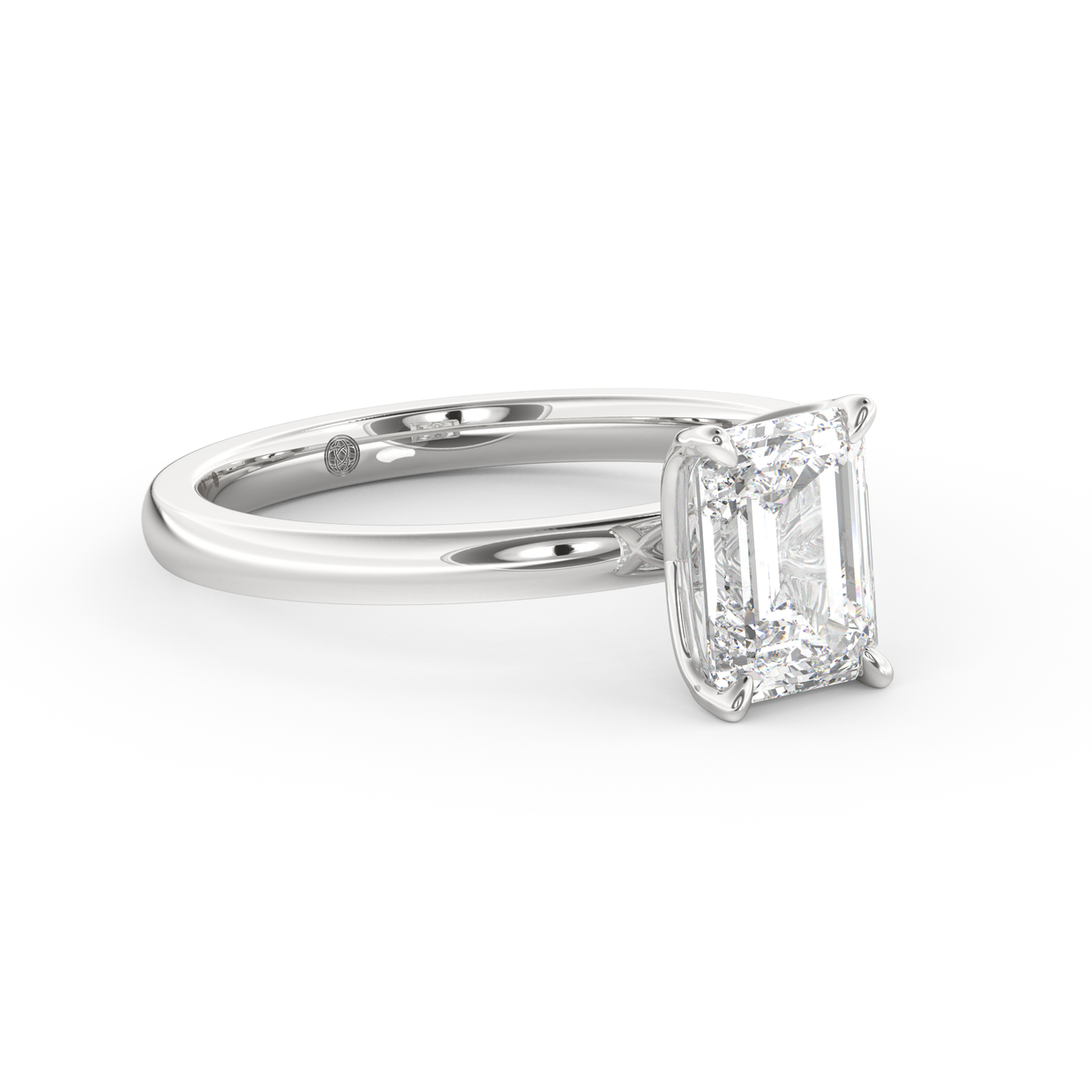 White gold - Central diamond 1.5 ct - view 3