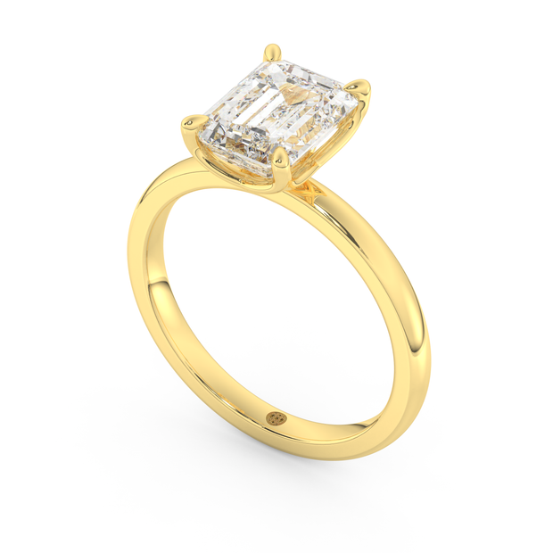 Yellow gold - Central diamond 2.0 ct - view 1