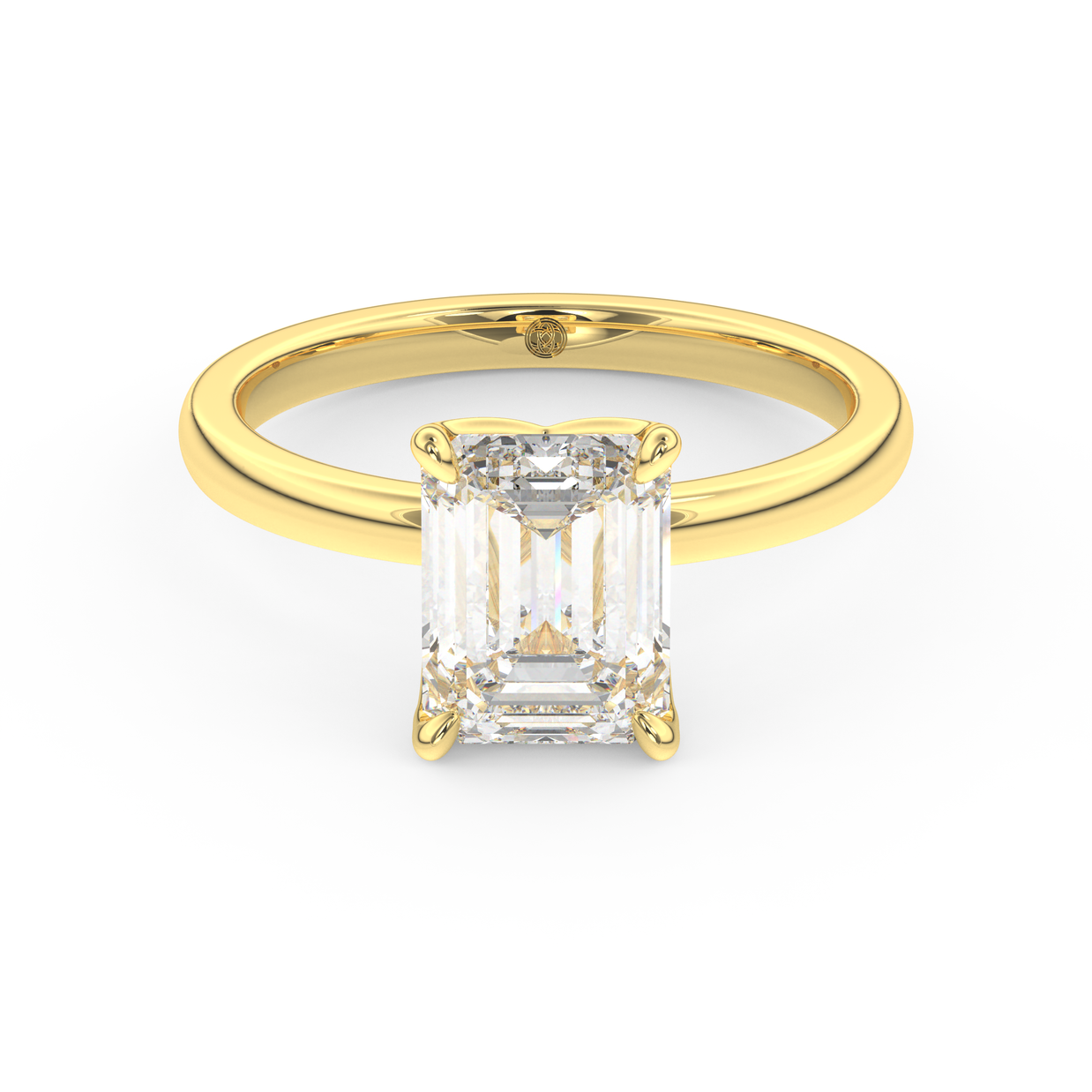 Yellow gold - Central diamond 2.0 ct - view 2