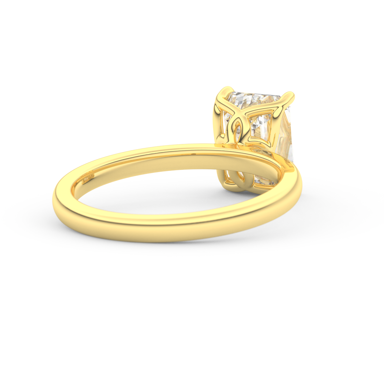 Yellow gold - Central diamond 2.0 ct - view 4