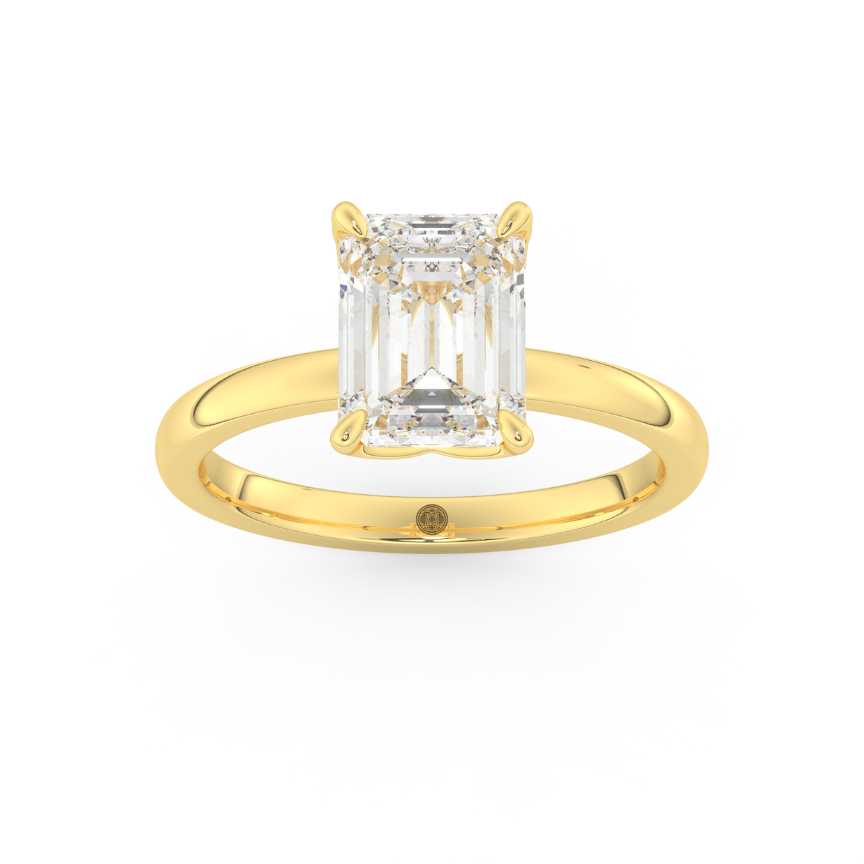 Yellow gold - Central diamond 2.0 ct - view 8
