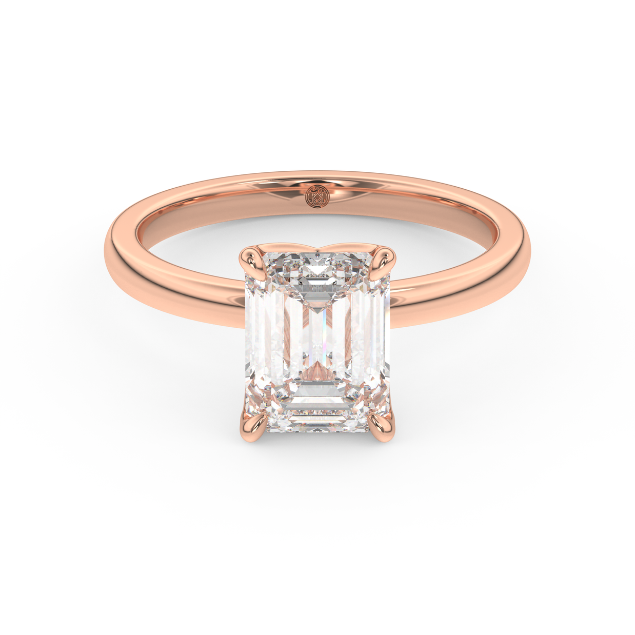 Rose gold - Central diamond 2.0 ct - view 2