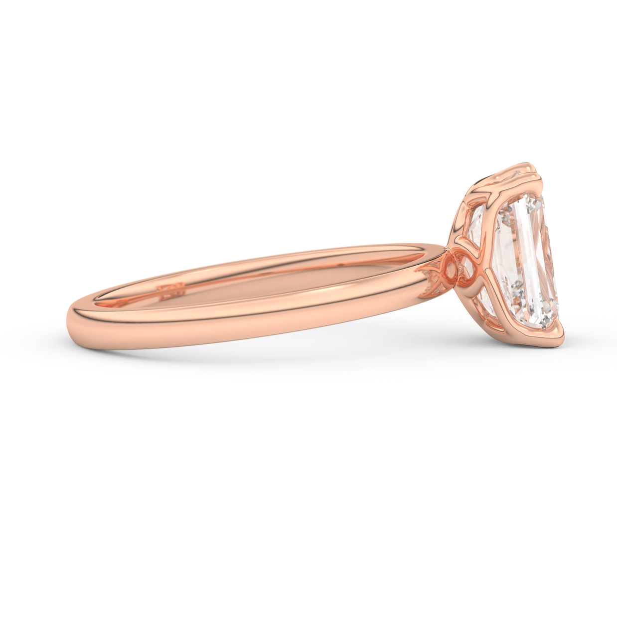 Rose gold - Central diamond 2.0 ct - view 3