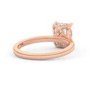 Rose gold - Central diamond 2.0 ct - view 4
