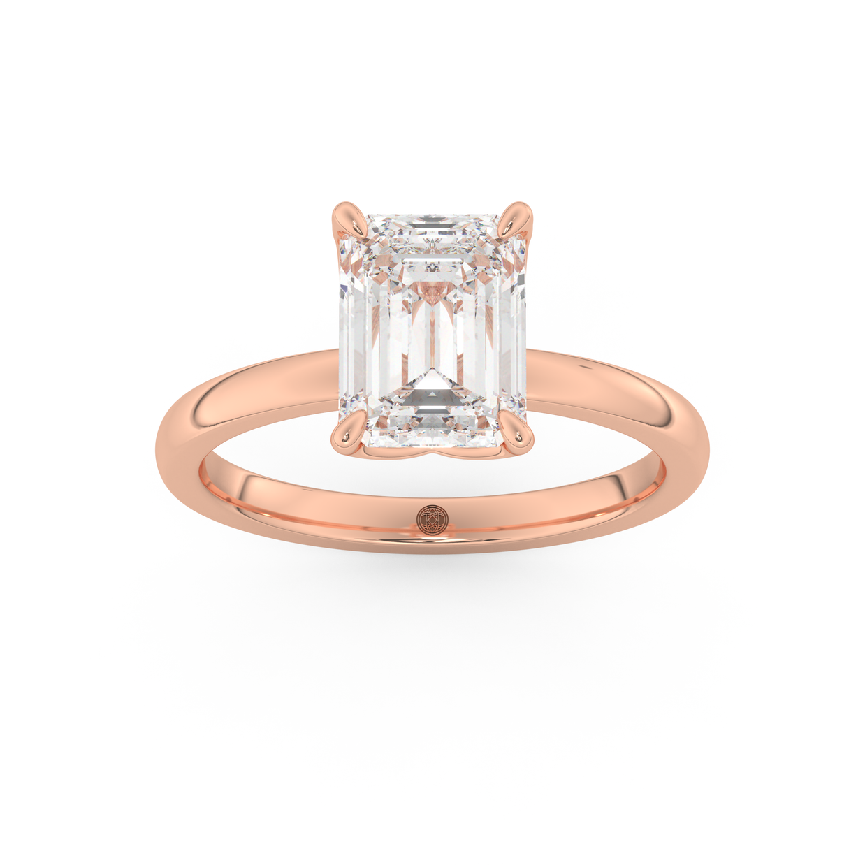Rose gold - Central diamond 2.0 ct - view 8
