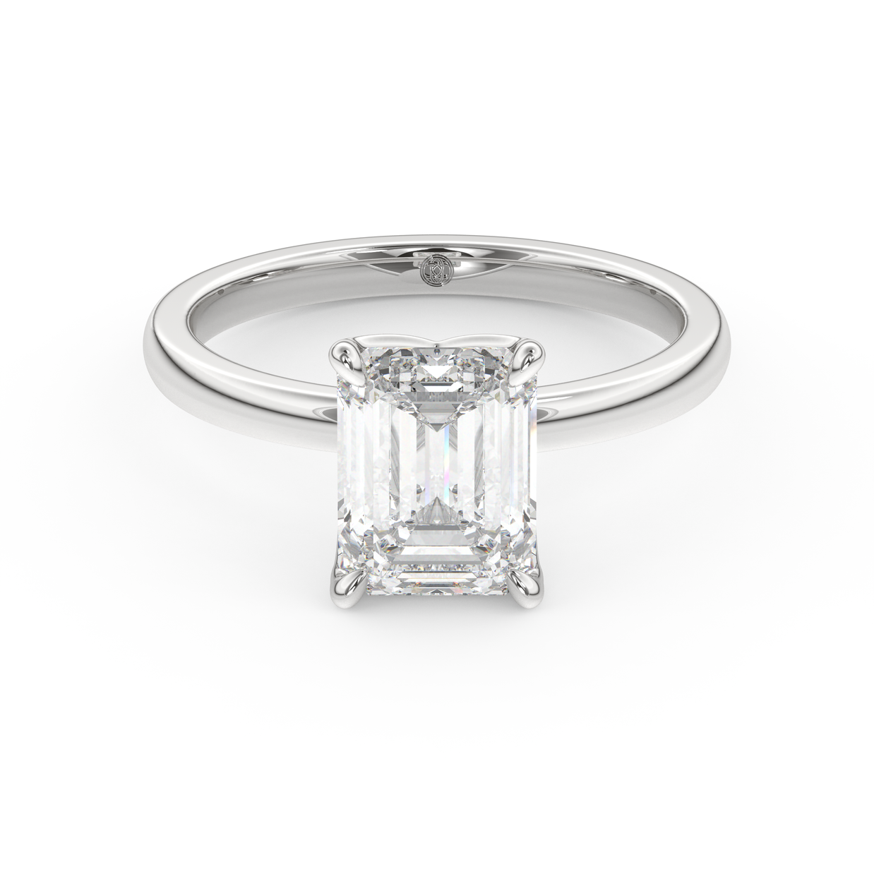 White gold - Central diamond 2.0 ct - view 2