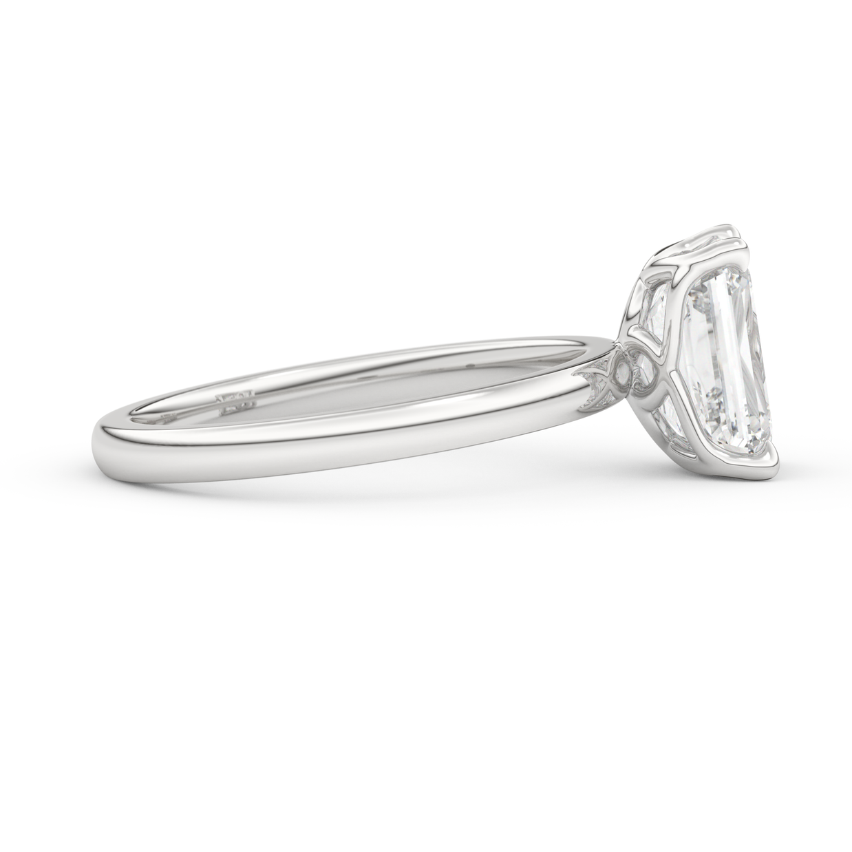 White gold - Central diamond 2.0 ct - view 3