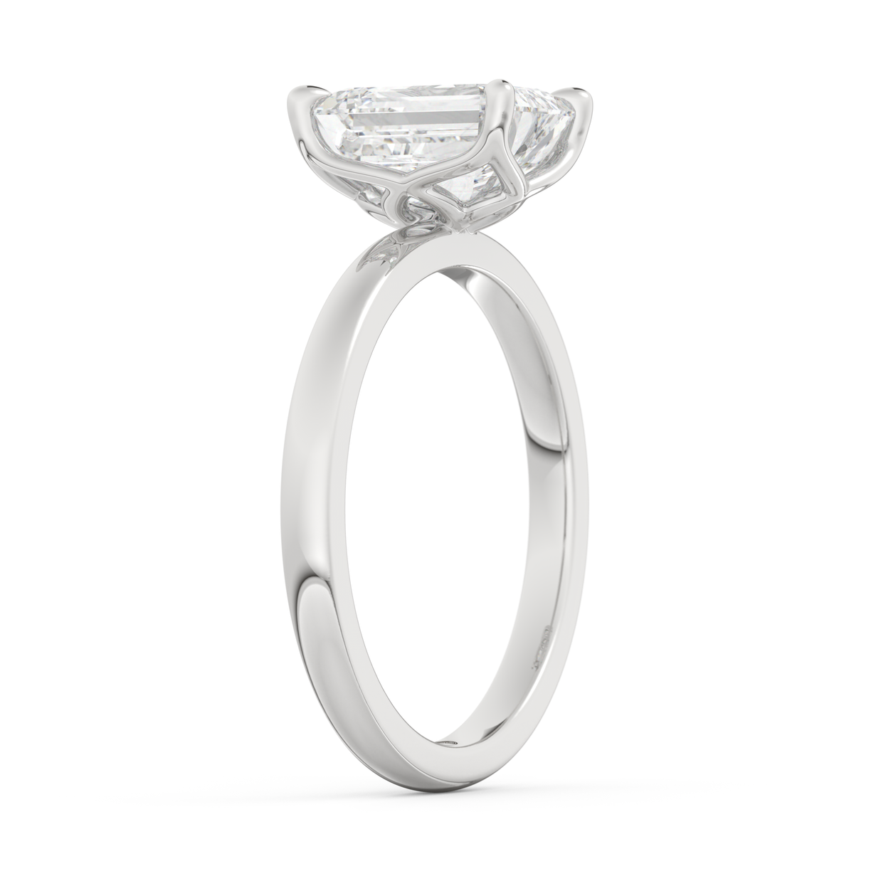 White gold - Central diamond 2.0 ct - view 5