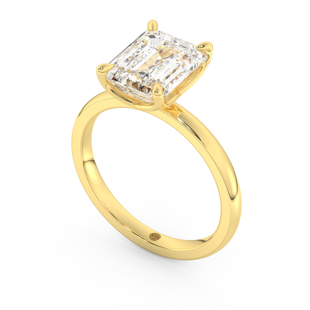 Yellow gold - Central diamond 3.0 ct - view 1