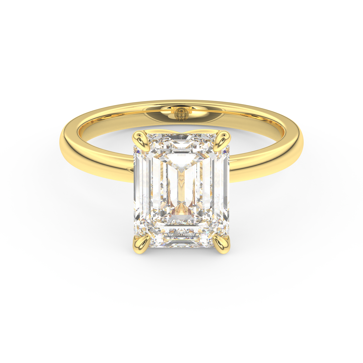 Yellow gold - Central diamond 3.0 ct - view 2
