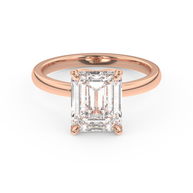 Rose gold - Central diamond 3.0 ct - view 2