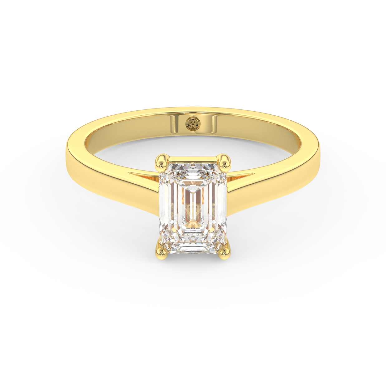Yellow gold - Central diamond 1.0 ct - view 2