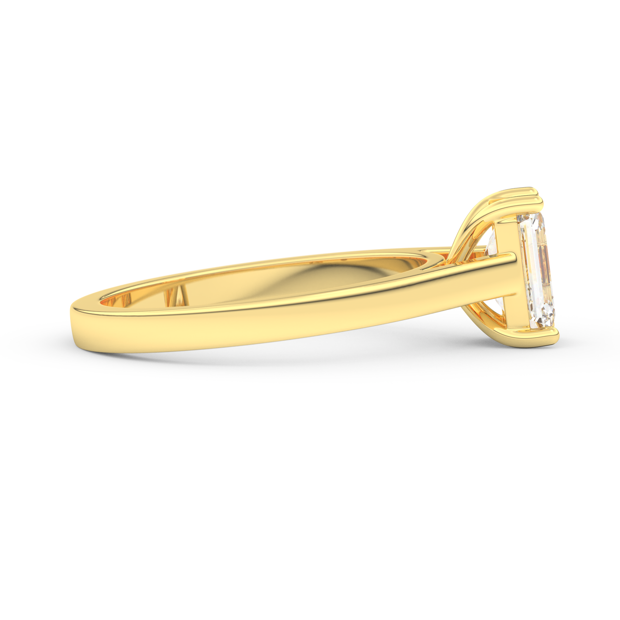 Yellow gold - Central diamond 1.0 ct - view 3