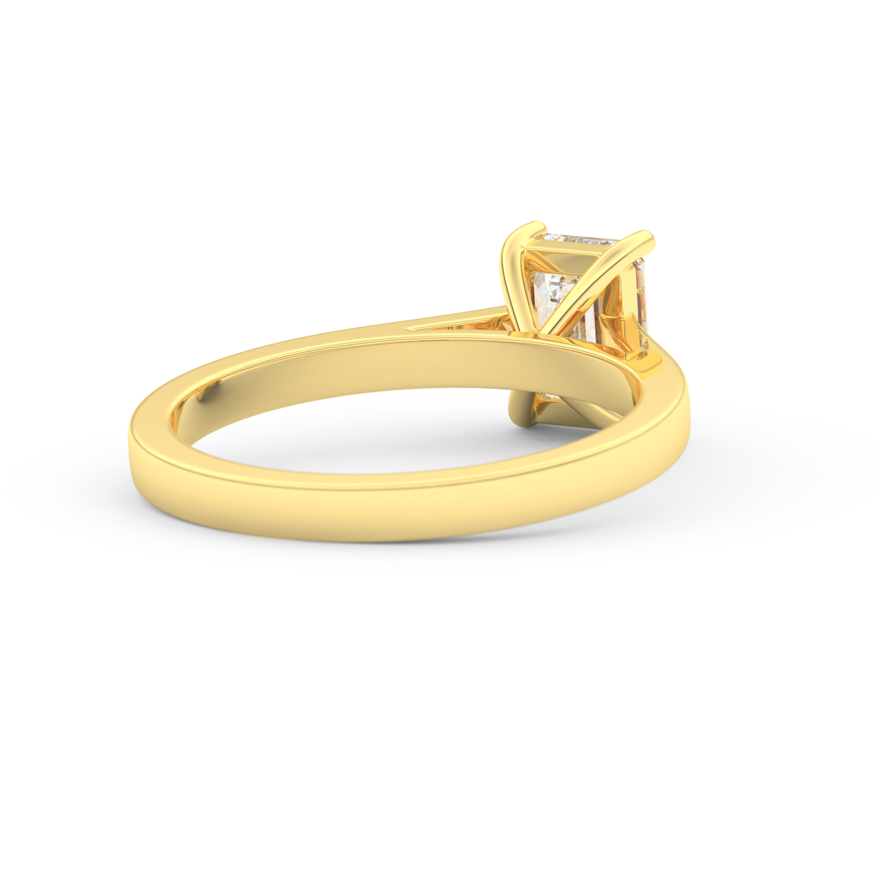 Yellow gold - Central diamond 1.0 ct - view 4
