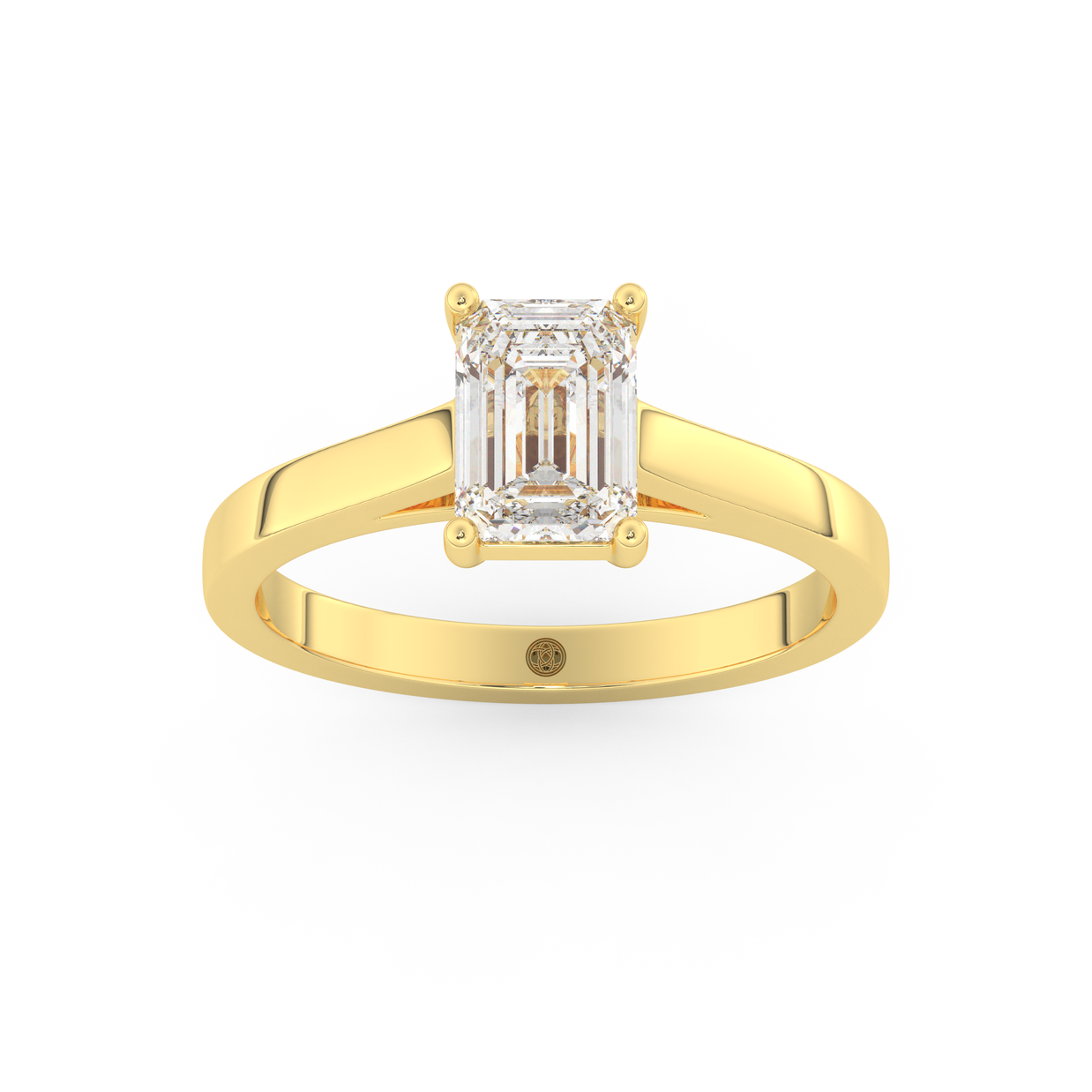 Yellow gold - Central diamond 1.0 ct - view 8