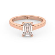 Rose gold - Central diamond 1.0 ct - view 2