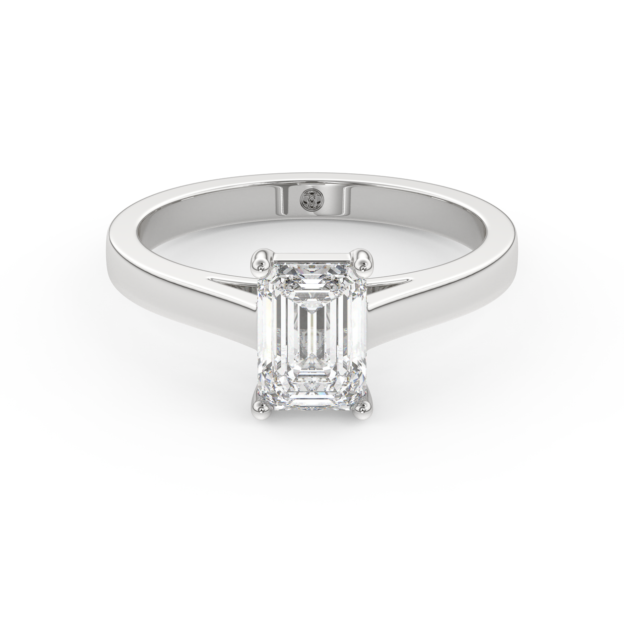 White gold - Central diamond 1.0 ct - view 2