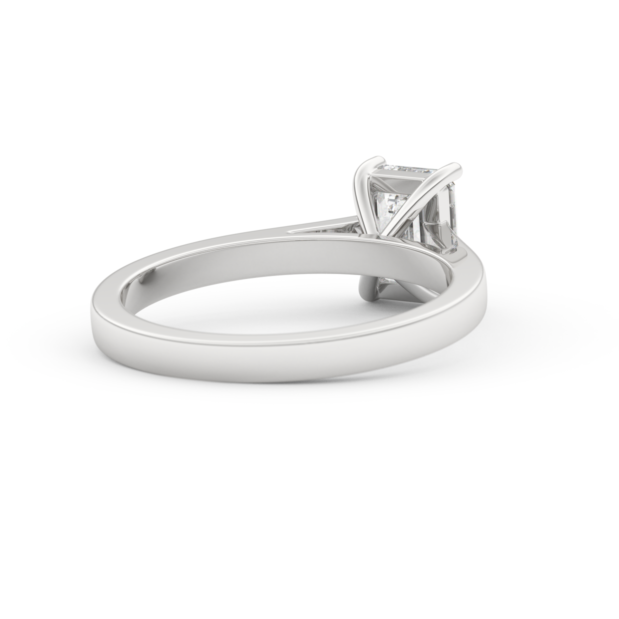 White gold - Central diamond 1.0 ct - view 4