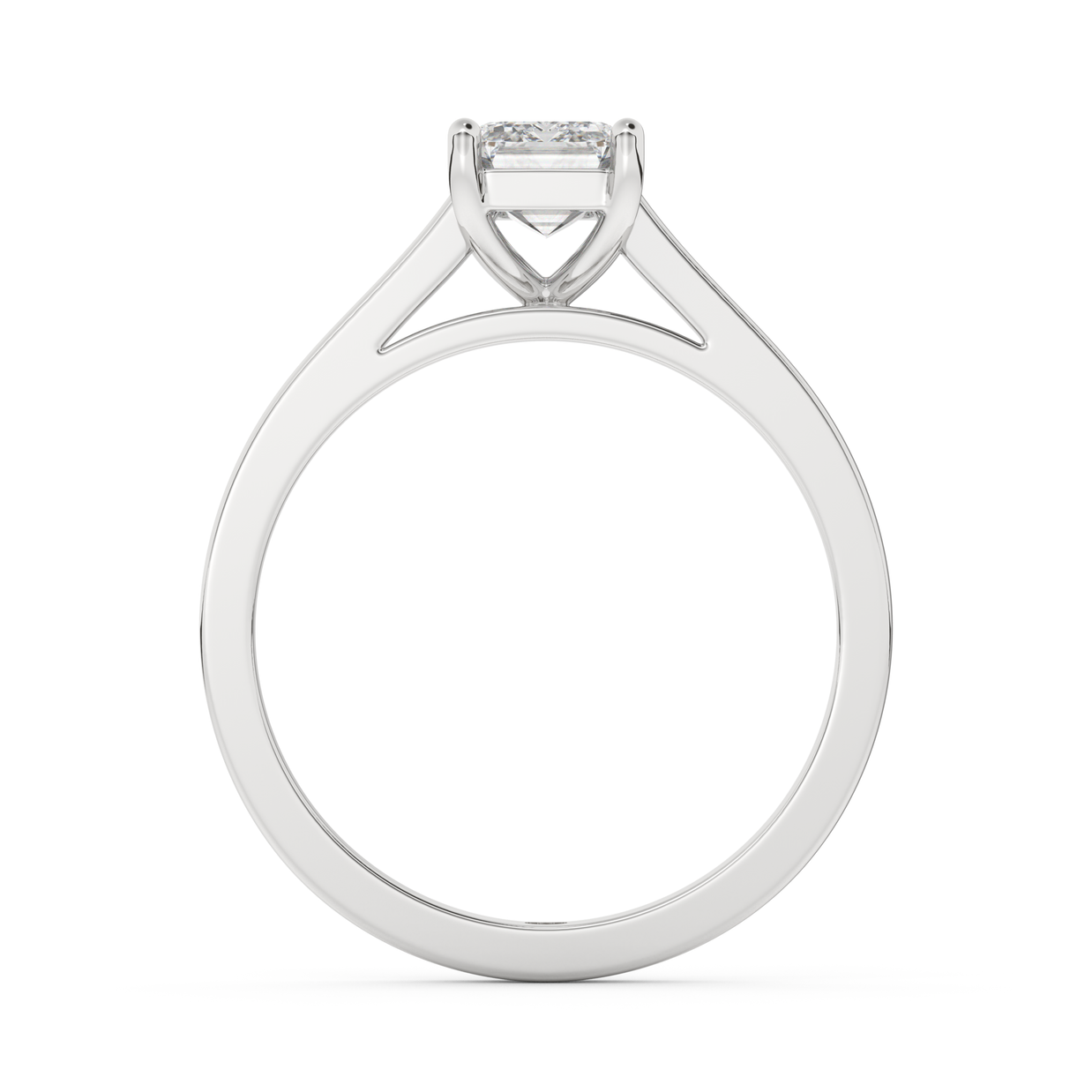 White gold - Central diamond 1.0 ct - view 6