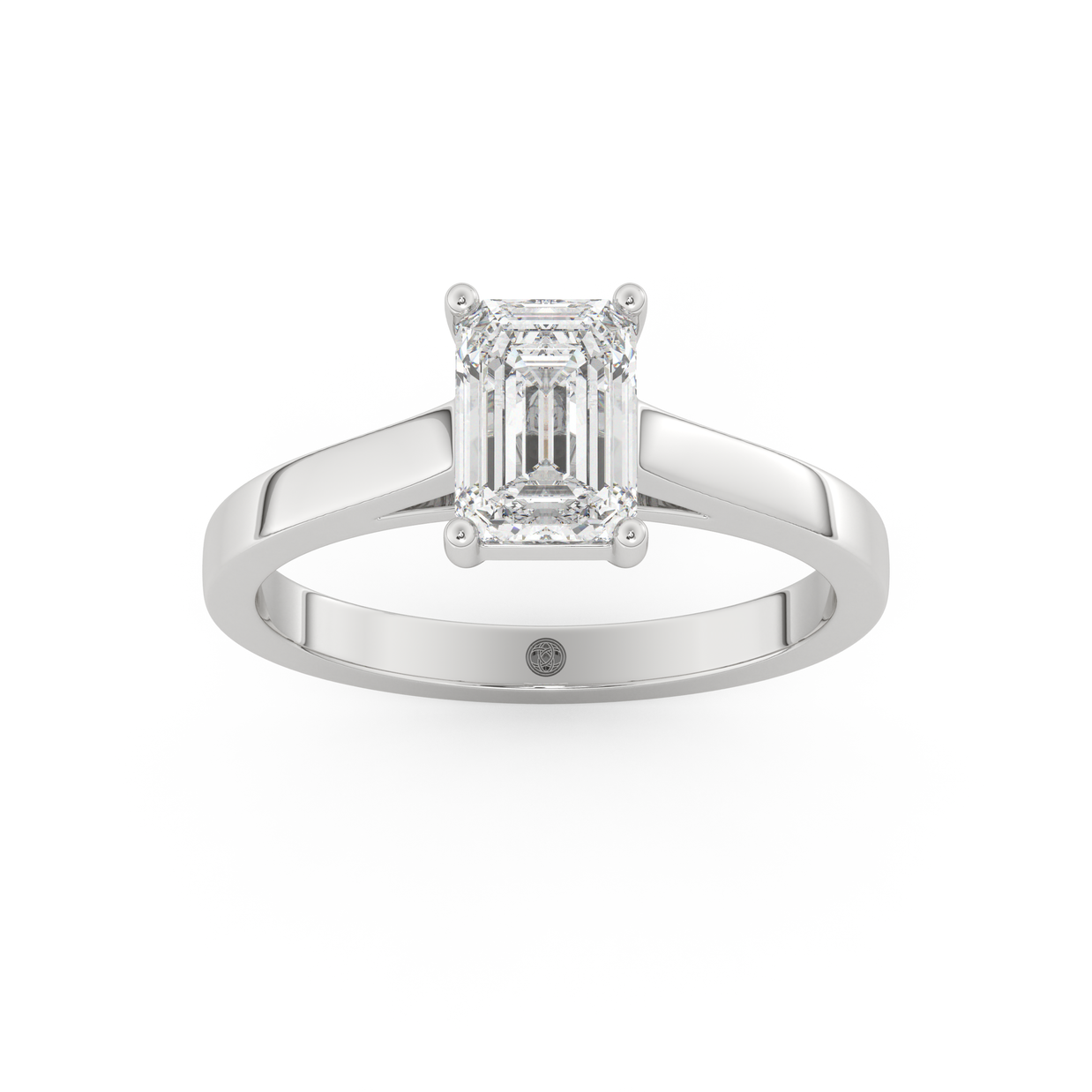 White gold - Central diamond 1.0 ct - view 8