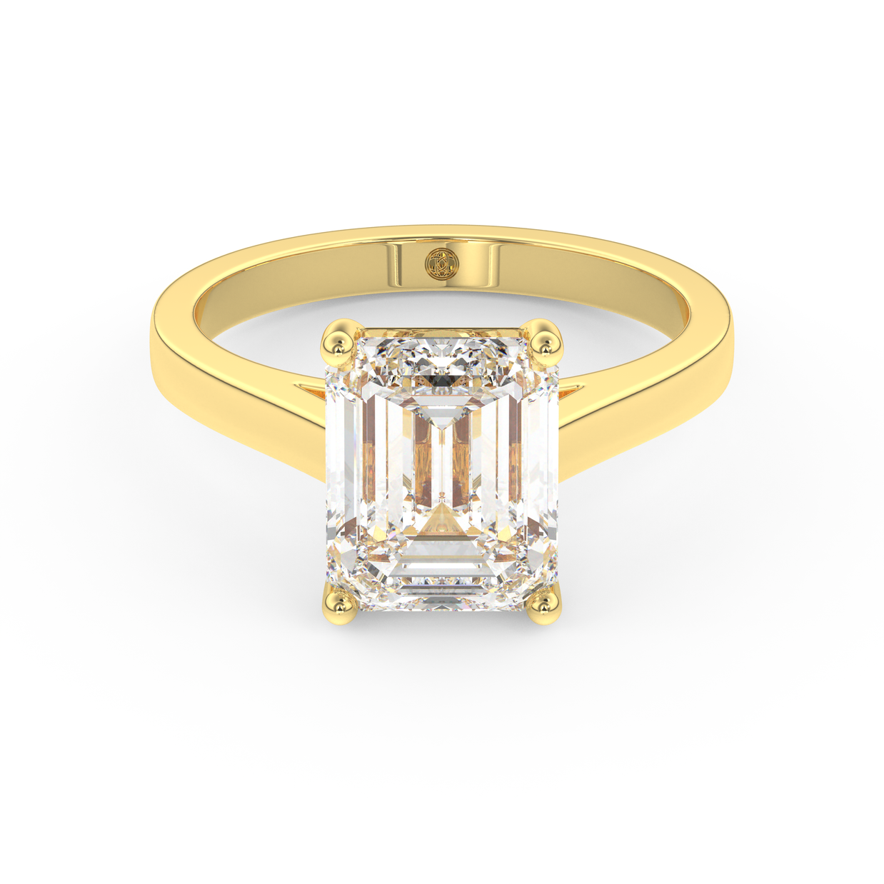 Yellow gold - Central diamond 3.0 ct - view 2