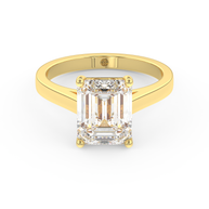 Yellow gold - Central diamond 3.0 ct - view 2