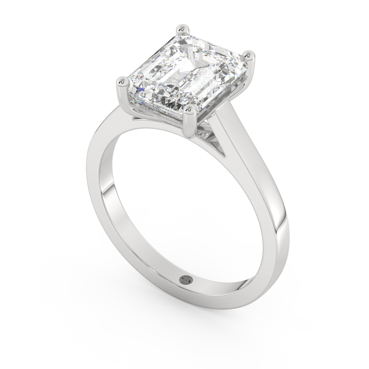 White gold - Central diamond 3.0 ct - view 1