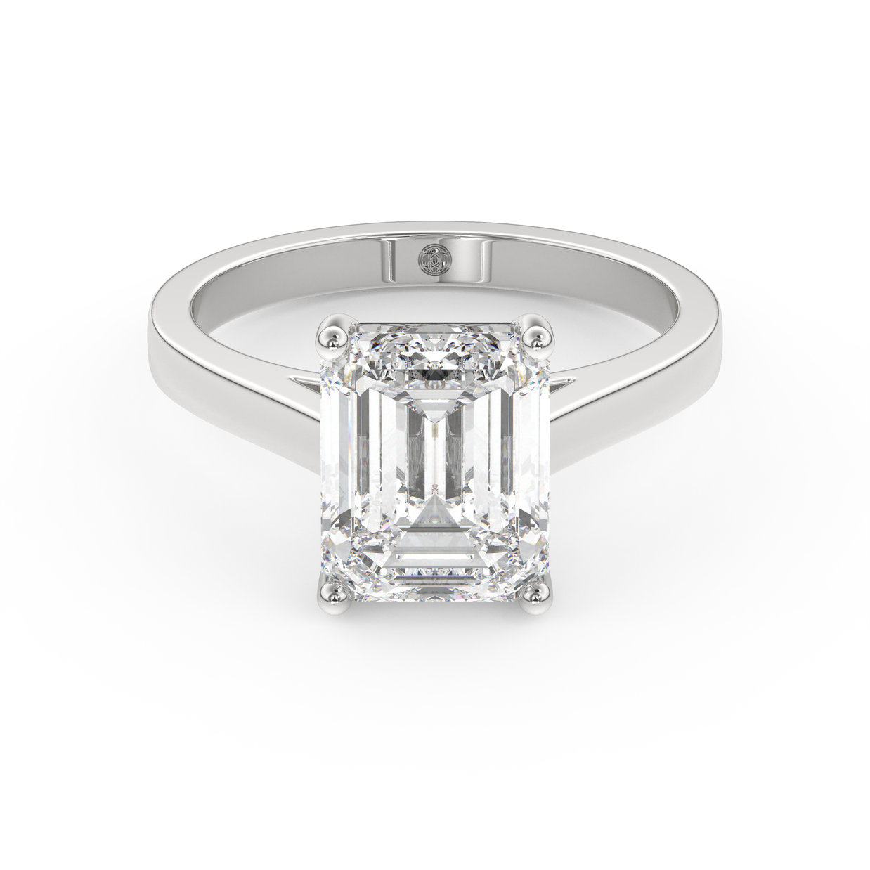 White gold - Central diamond 3.0 ct - view 2