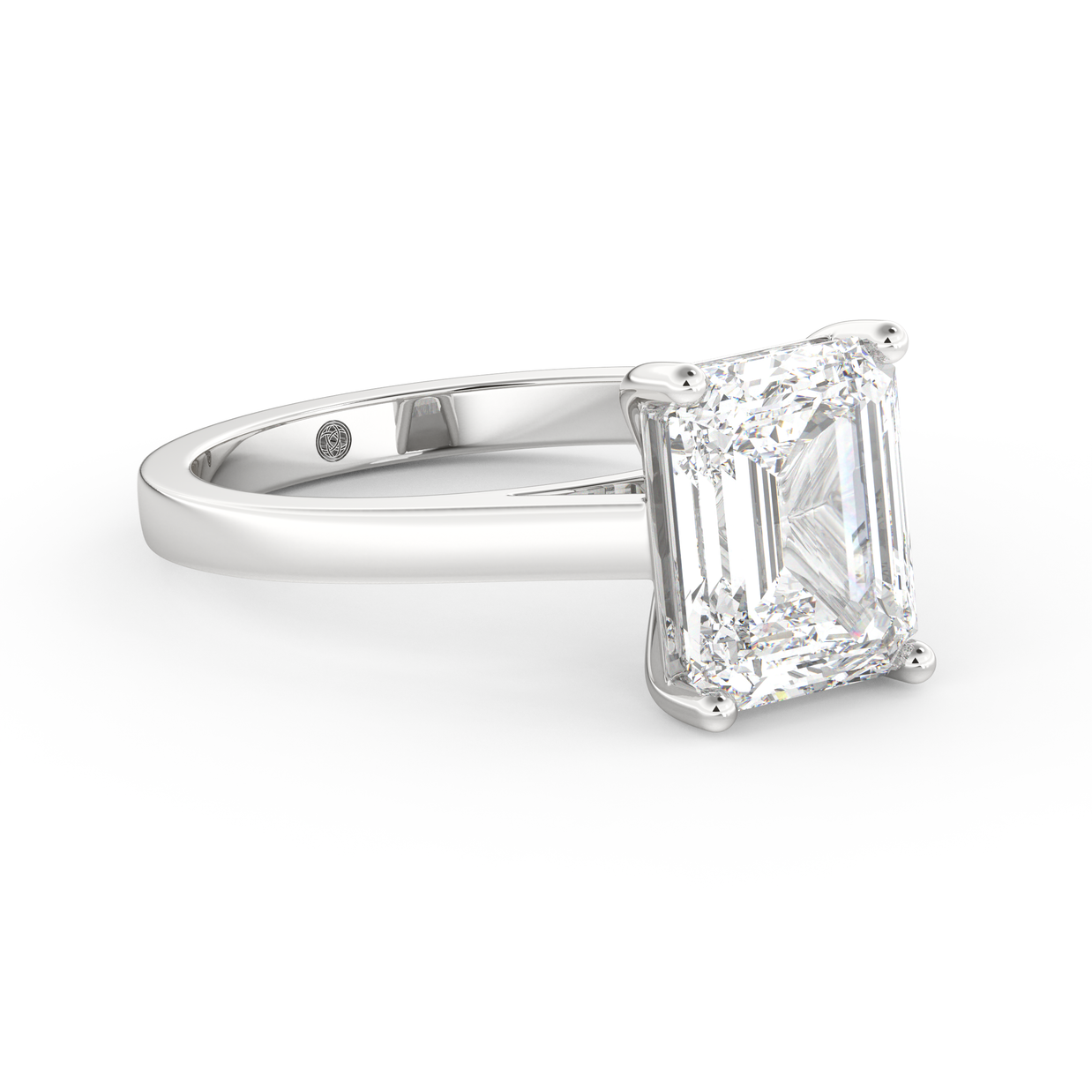 White gold - Central diamond 3.0 ct - view 3