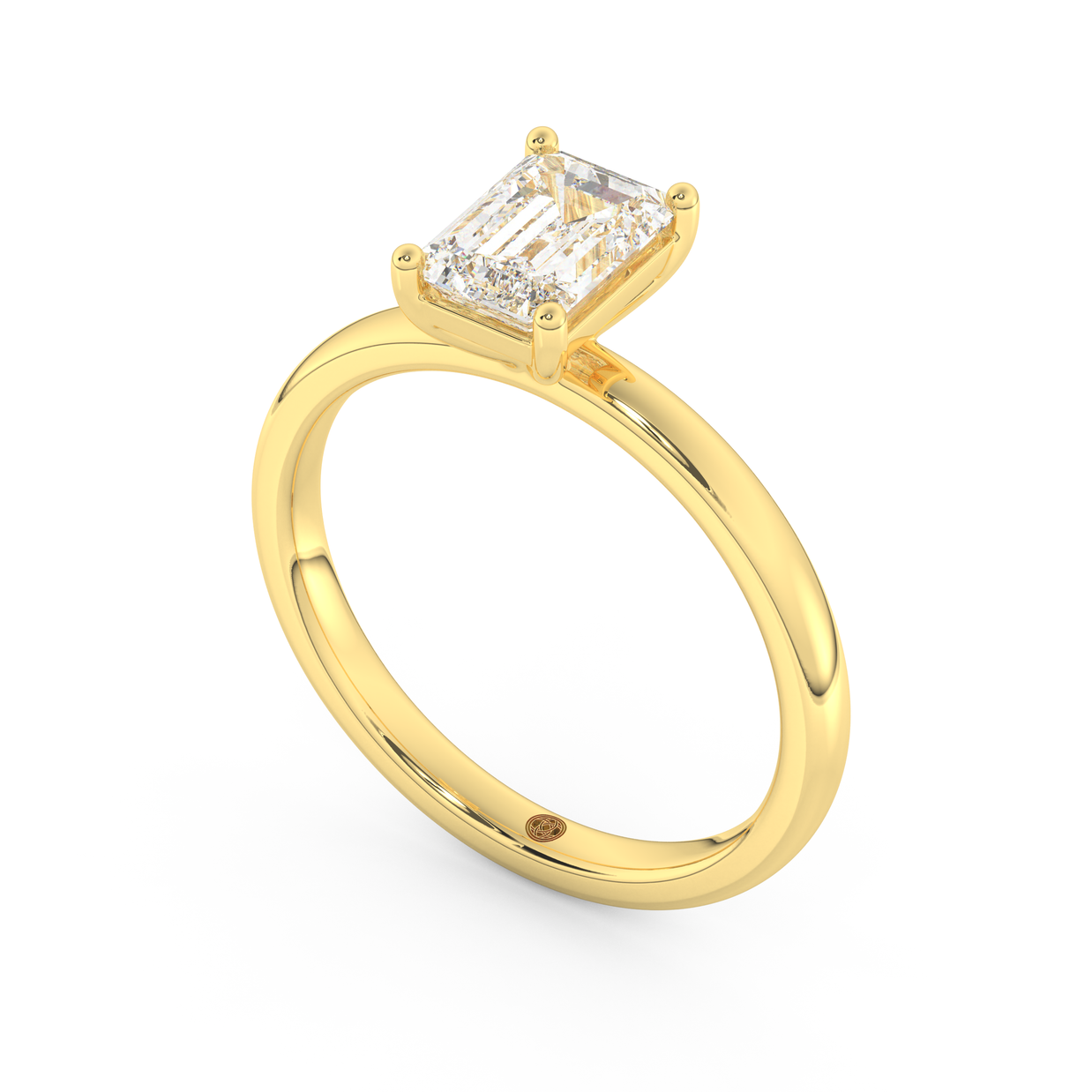 Yellow gold - Central diamond 1.0 ct - view 1