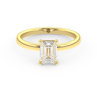 Yellow gold - Central diamond 1.0 ct - view 2