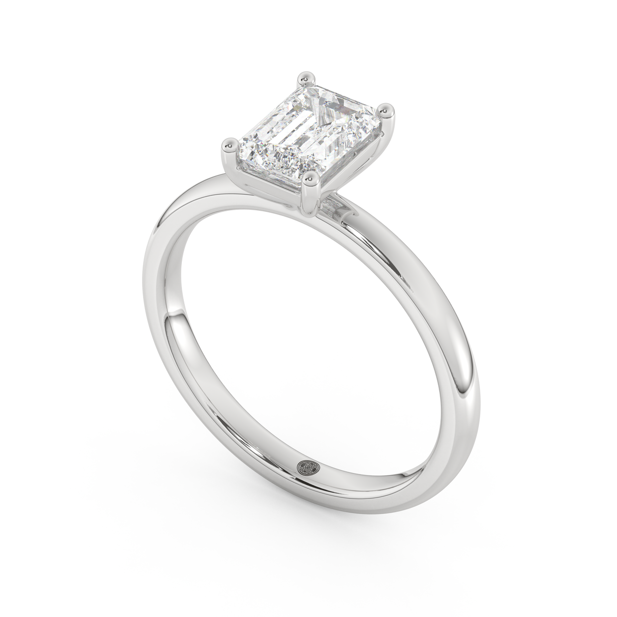 White gold - Central diamond 1.0 ct - view 1
