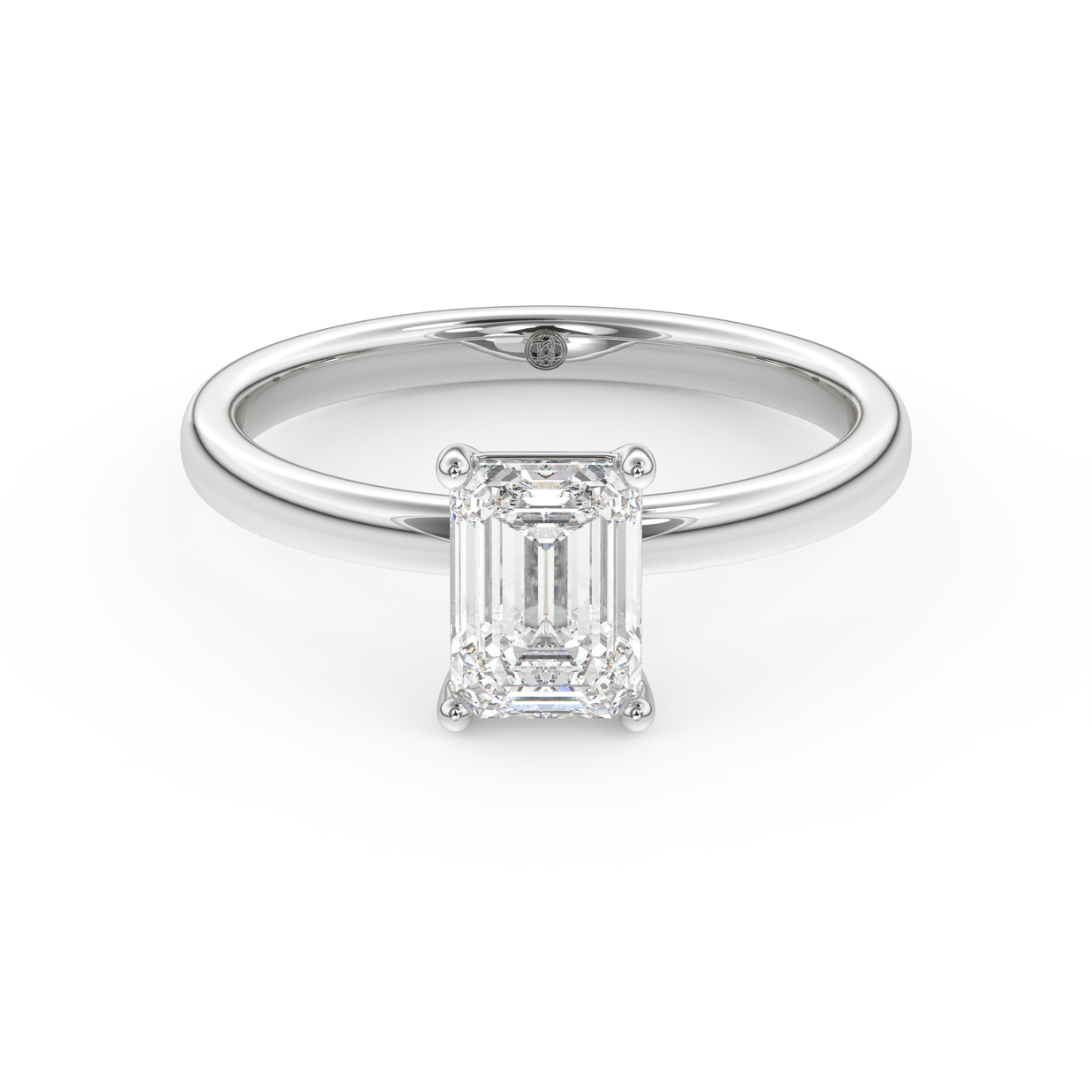 White gold - Central diamond 1.0 ct - view 2