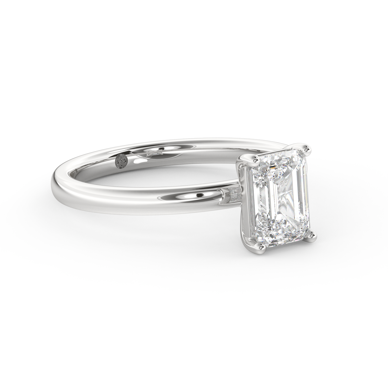 White gold - Central diamond 1.0 ct - view 3