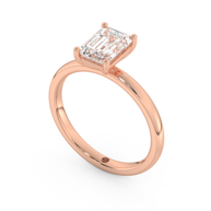 Rose gold - Central diamond 1.5 ct - view 1