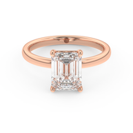Rose gold - Central diamond 2.0 ct - view 2