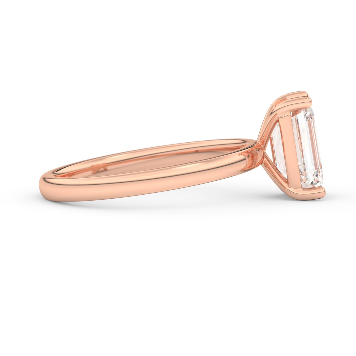 Rose gold - Central diamond 2.0 ct - view 3