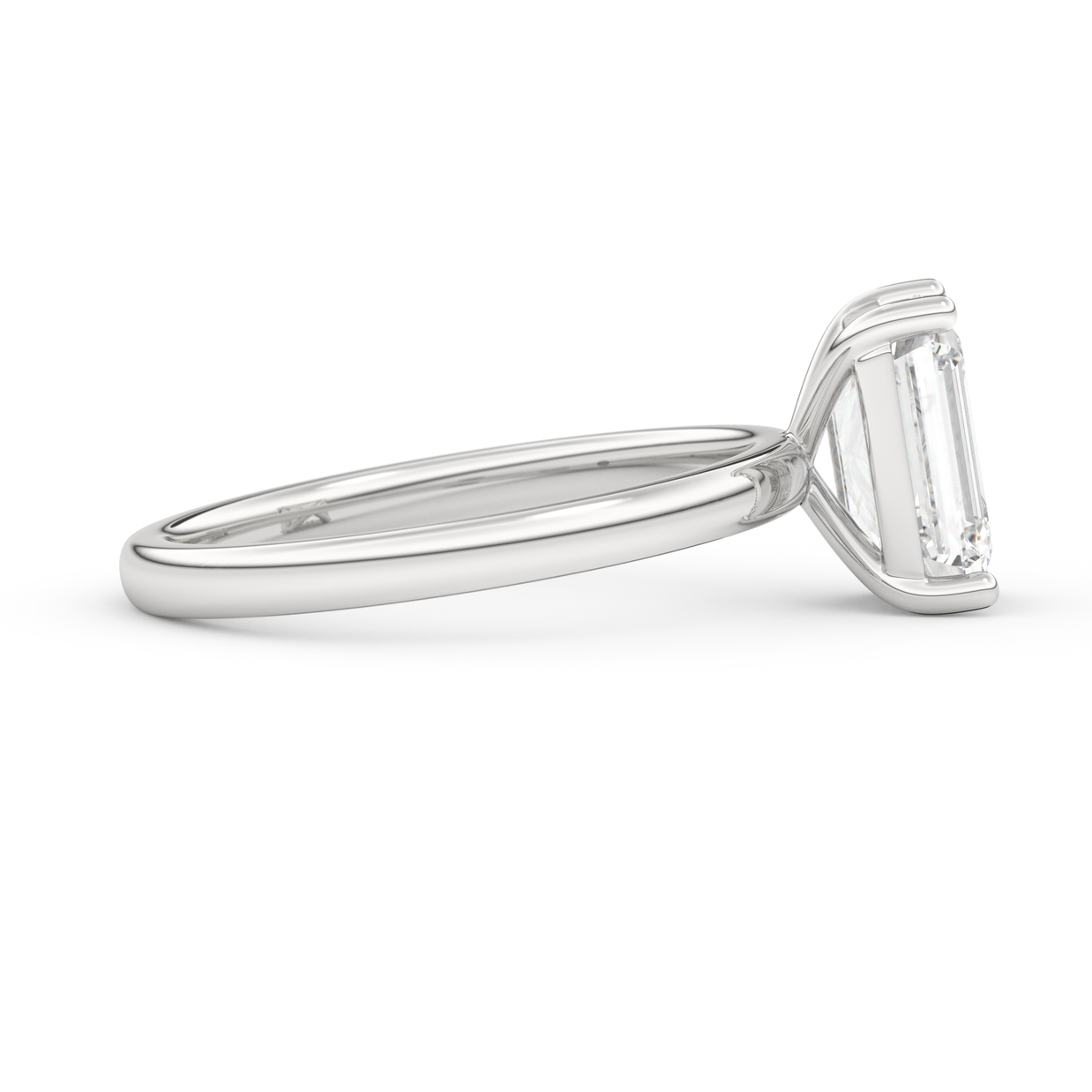 White gold - Central diamond 2.0 ct - view 3