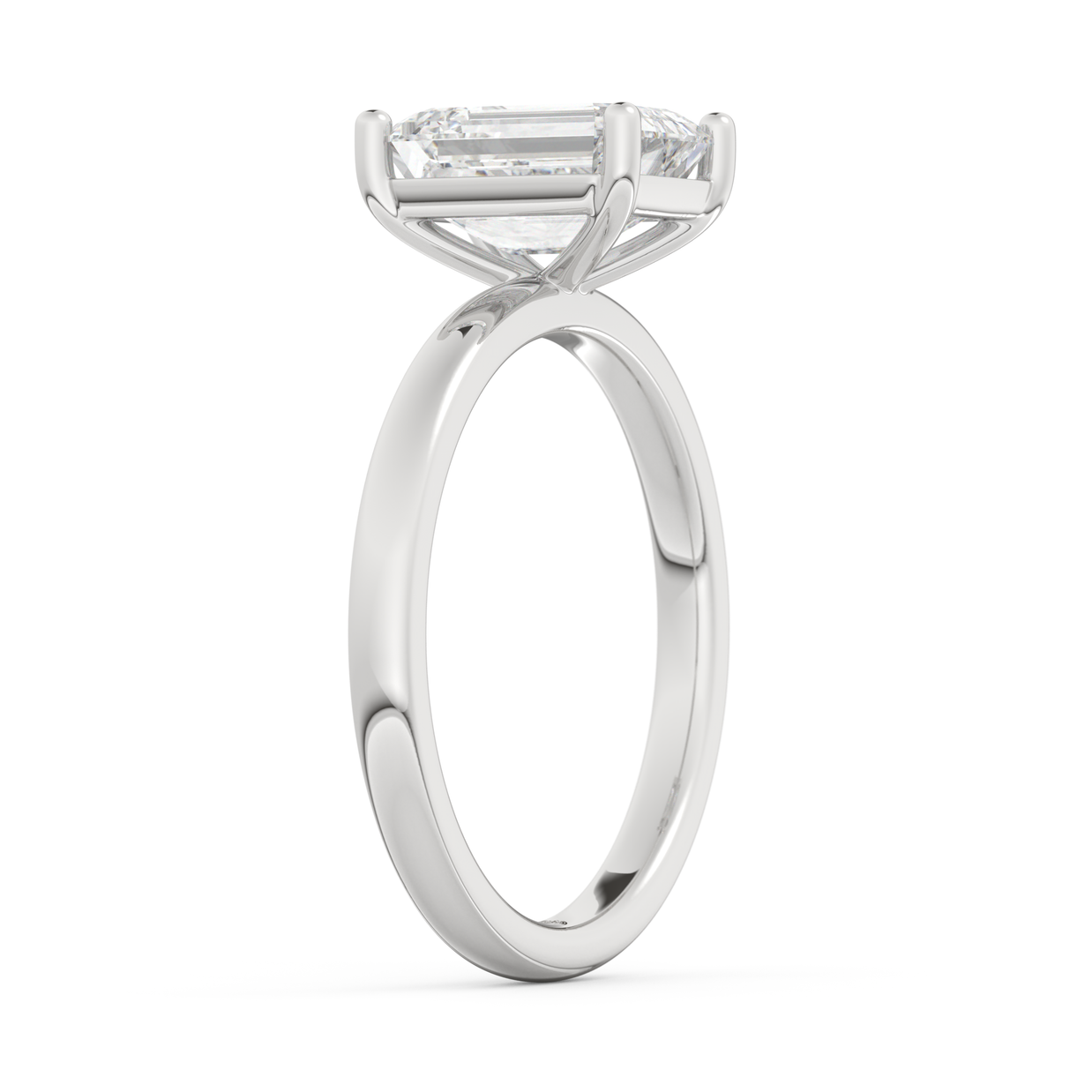 White gold - Central diamond 2.0 ct - view 5