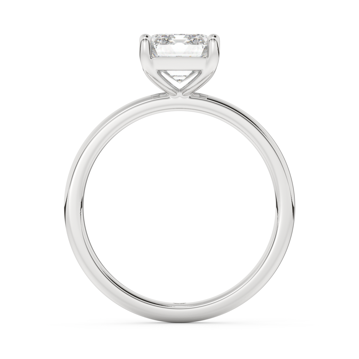 White gold - Central diamond 2.0 ct - view 6