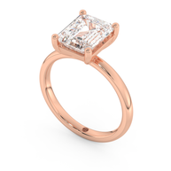 Rose gold - Central diamond 3.0 ct - view 1