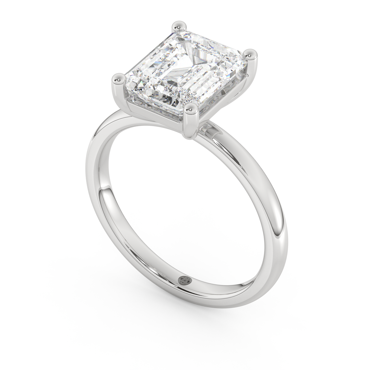 White gold - Central diamond 3.0 ct - view 1