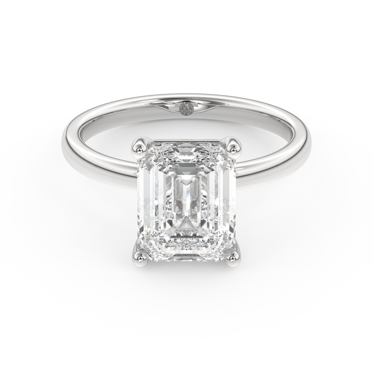 White gold - Central diamond 3.0 ct - view 2