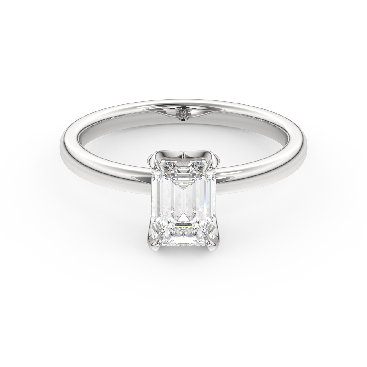 White gold - Central diamond 1.0 ct - view 2